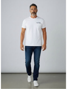 Salt Life Hook Line & Sinker Fishing Graphic Pocket Tee White Men’s XL